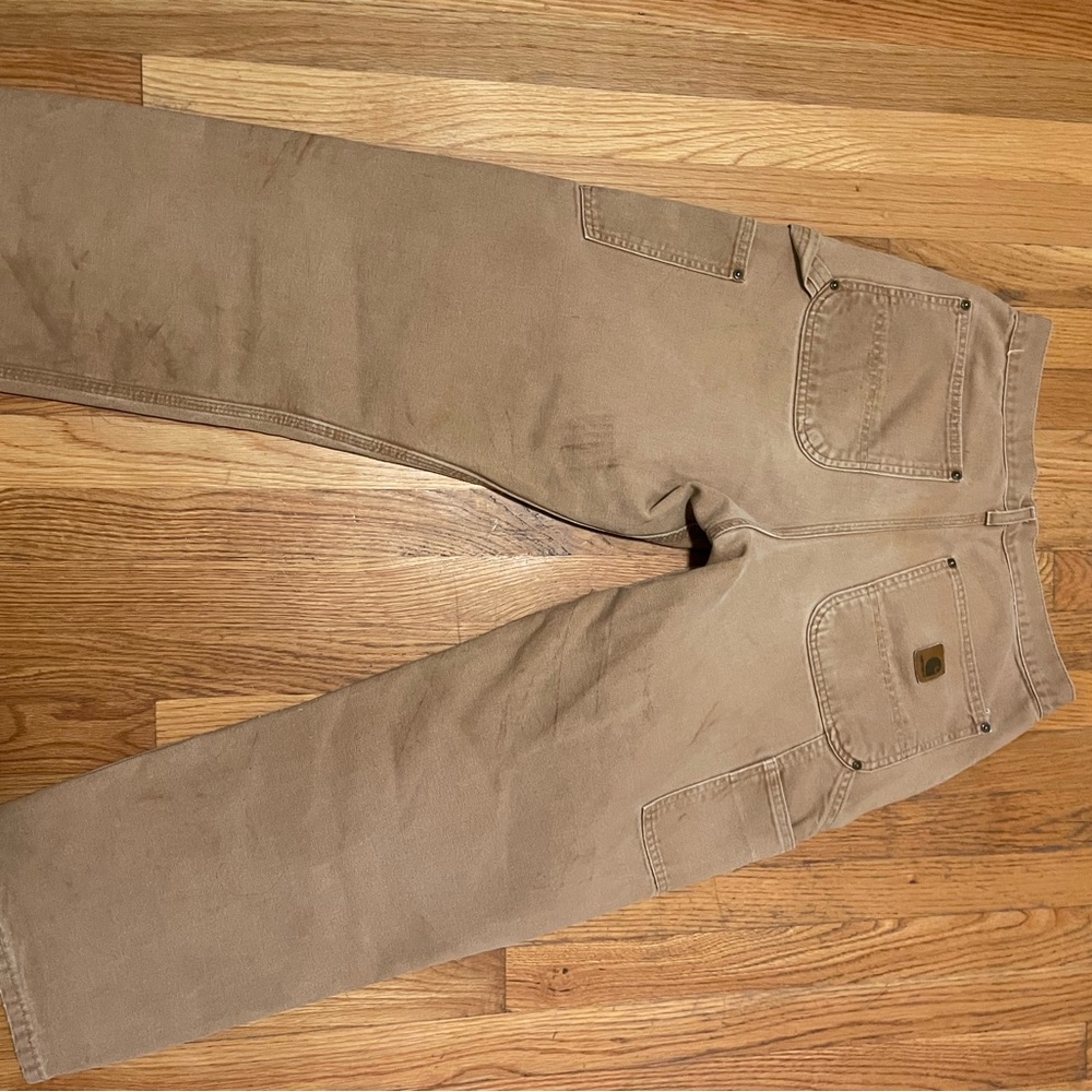 Carhartt Tan Cargo Pants Durable Cotton Blend
